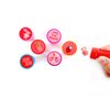 TINYMILLS 24 Pcs Valentine's Day Stampers for Kids Valentine's Day Classroom Exchange Party Favors Goody Bag Treat Bag Valentine's Day Party Supplies