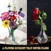 Linkowin Flower Bouquet Building Set, 699pcs Creative DIY Plant Bouquet Decoration,10 Unique Flower Bouquet for Girls Women Adults 6+, Idea Gifts for Valentines Birthdays Mother's Day