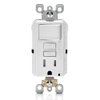 Leviton GFCI Switch Outlet Combo, 15 Amp, Self Test, Tamper-Resistant with LED Indicator Light, Saves Space, GFSW1-W, White