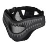 OneTigris X Storm Airsoft Mask Foldable Mesh Mask with Removable Shark Jaw Morale Patch (Black Teeth)