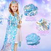 8 Pcs Snow Princess Dress Up for Girls 4-6, Toddler Toys for Ages 3-8, Shiny Ice Sequin Princess Cape Set Girl Toys, Princess Kids Toys for Easter Halloween Birthday Christmas Gifts Party Favors