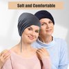 SHEHARUHI 3PCS Women's Elasticized Bandana Hat Women Under Scarf Hat Hijab Cap Bandana Hat with Adjustable Elastic Strap