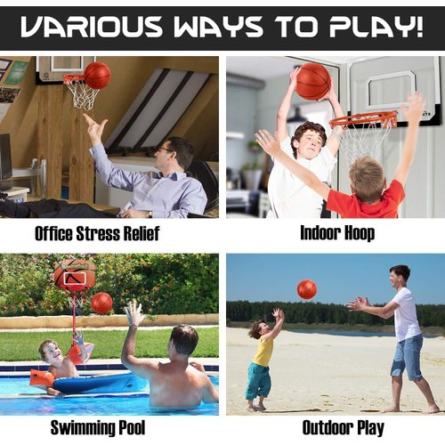 Liberty Imports 4 PCS Inflatable Mini Basketball Toy Replacement Rubber Balls with Pump and Needle for Indoor Toy Miniature Hoop or Sports Training (6 Inch)