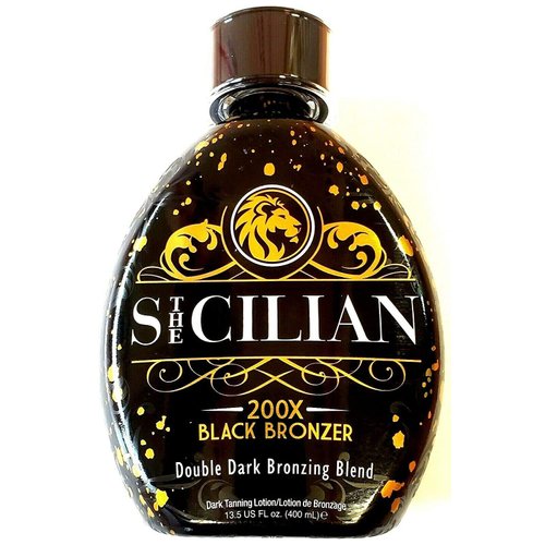 The Sicilian 200X Dark Black Bronzer Tanning Lotion - BEST Tanning Lotion For Glowing Skin - Gradual Bronzing & Sunless Self Tanner Lotion - Luxurious Sunless Body Tanning Lotion Nourishes Skin