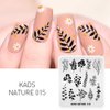 KADS Stamping Plates Leaf Nature Manicure Template Nail Art Image Plate Nail Design Tools(NA015)
