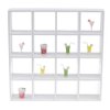 1: 12 Dollhouse Miniature Wood Storage Rack 16 Grid Shelves White White Storage Shelf Doll House Furniture Decor