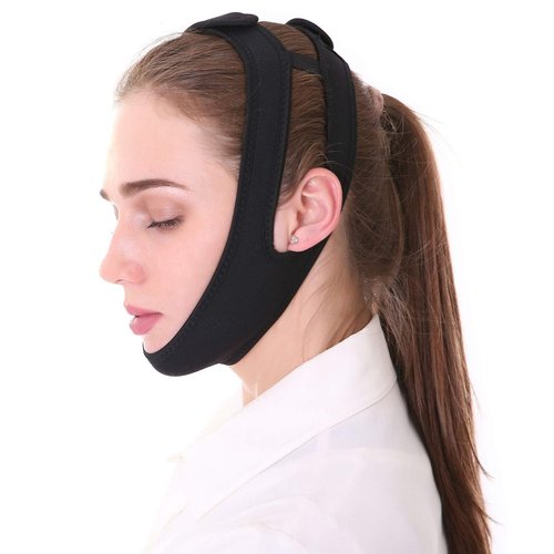 MUYDZ Anti Snore Chin Strap, Anti Snoring Devices to Help Good Sleep Stop Snoring Solution for Men Women Kids (Black)