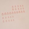 Almond Press on Nails Short Fake Nails Press ons Nude Pink False Nails with Design Cute Glossy Full Cover Acrylic Glue on Nails Artificial Stick on Nails for Women Manicure 24Pcs