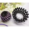 2 Pack Rhinestone Expandable Ponytail Holder, Bird Nest Hairs Clip Hair Tail Claw Clamps Bun Maker Accessory for Women