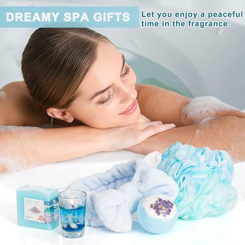 Ocean Gifts Self Care Package for Women, Ocean Spa Gifts for Sea Turtle Lovers, Ocean Beach Theme Relaxing Spa Bath Gift for Her Sister Friends Mom Thinking of You Birthday Friends Gifts