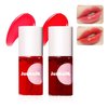 JunKuJK 2 Colors Lip Tint Stain Set,Lip Stain Long Lasting Waterproof Mini Liquid Lipstick for Lip & Cheek & Eye,Moisturizing Non-sticky Lip Tint Gloss Makeup