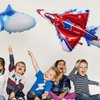40"Airplane Balloons - Fighter Jet Shaped Foil Mylar Balloons for Baby Shower Kids' Boys Birthday Party Supplies Decorations