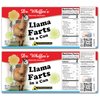 Llama Farts Novelty Soup Can Labels - FUNNY Joke Gift or Prank - Party Decorations, Supplies and Favors - Birthday, Xmas Stocking Stuffer, White Elephant Party, Secret Santa and More! (2)