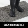 Gorilla Grip Soak Stopper Washable Chenille Dog Doormat, Muddy Paws, Dogs Bed Mats, Rubber Backing, Absorbent Quick Dry Microfiber, Inside Front Door Mat, 24x17, Grey