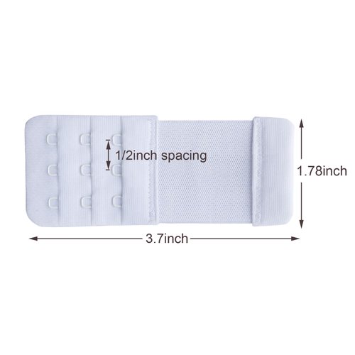YARBAR Bra Extender 3 Hook Womens Bra Strap Extenders Pack of 3 Soft Comfortable (Assorted, 1/2 inch spacing)