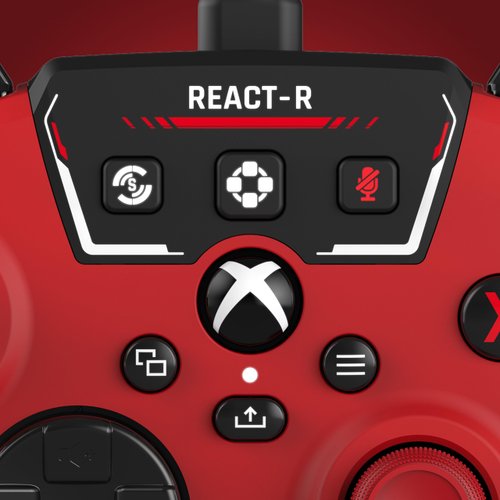 Turtle Beach REACT-R Wired Game Controller – Officially Licensed for Xbox Series X & S, Xbox One, and Windows 10|11 PC’s – Red