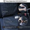 VIVAGLORY Front Dog Seat Cover, 1PACK No-Skirt Design 4 Layers Quilted & Durable 600D Oxford Seat Protector Against Fur & Dirt,Dog Car Seat Cover Anti-Slip Backing for Most Cars, SUVs MPVs, Black
