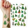 48PCS Christmas Tree Temporary Tattoos for Kids, Birthday Party Decorations Supplies Favors, Merry Xmas Tree Tattoo Stickers for Boys Girls Classroom School Prizes Reward Stocking Stuffers Gifts