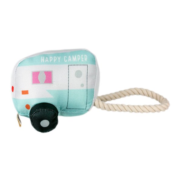 Territory Fun Squeaker Plush Tug Toy for Dogs, Camper Van