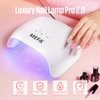 MEFA UV Nail Lamp, 72W UV Light for Gel Nails with 21pcs Lamp Beads, 3 Timers UV Dryer for Gel Nail Polish Polygel Fast Curing, LED Nail Lamp Professional UV Light for Home Salon Nail Tools