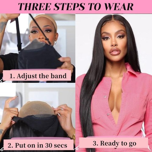 LATTIXXIA 6x5 HD Lace Front Wig Wear and Go Glueless Wigs Human Hair Pre Plucked Pre Cut 200% Density Straight Lace Front Wigs Human Hair Glueless Lace Front Wigs For Women 20 Inch