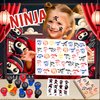 36PCS Ninja Party Favors 24 Tattoos Sticker 12 Stamp Set - Ideal Ninja, Shinobi, Samurai Themed Birthday Decor Supplies Goodie Bag, Classroom Gifts, Cute Rewards for Girls, Baby Shower Prizes