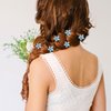 ACO-UINT 20 Pcs Small Flower Hair Clips for Women, Blue Flower Clips Non-slip Flower Claw Clip, Cute Clips for Hair 90s Hair Accessories for Women Girls