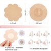 Brozigo 80PCS Nipple Cover 80PCS Pasties Nipple Covers for Woman 40 Pairs Self-adhesive Breast Petals for Summer Dress Beige