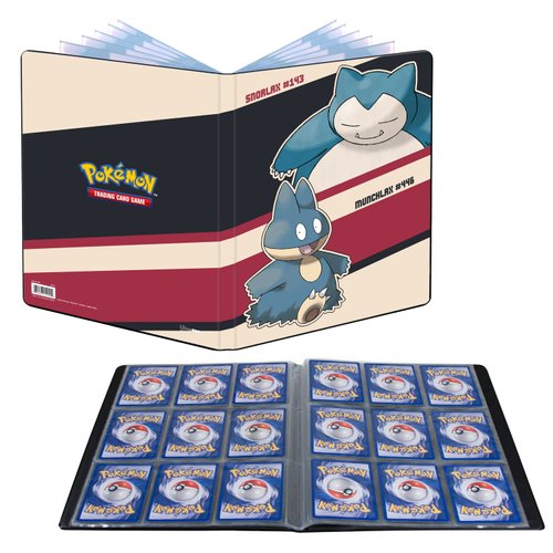 Ultra PRO - Pokémon Snorlax & Munchlax (9-Pocket Portfolio) - Protect & Store up to 90 Standard Size Collectible Trading Cards or 180 Double-Loaded Cards,Great for Collectible Cards, & Gaming Cards