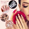 MIKIMIQI Dual Nail Forms Set Poly Gel Quick Building Nail Kit, 120Pcs Stiletto Gel Nail Molds with 10Pcs Acrylic Nail Tips Clips 1Pc Dual-Ended Poly Extension Gel Brush Nail File for Polygel Extension