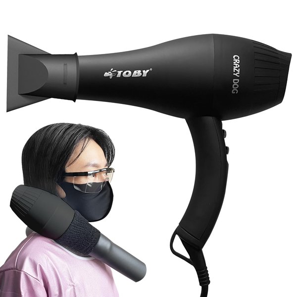 CRAZYDOG Pet Hair Dryer Dog and cat Hair Dryer high-Power Low-Noise pet Shop Hairdresser Pull Hair Dryer (凝夜黑)