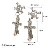 ZHOUMEIWENSP 2PCS Metal Skull Hair Clips Retro Cross Hairpin with Rhinestone Tassel Punk Duckbill Clips Novelty Hair Style Making (Cross skeleton)