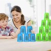 SEISSO Stack Cups, Stacking Cup Set Classic Stack Training Game Toys for Boys Girls Kids Stacking Cups (12 Pack Green)