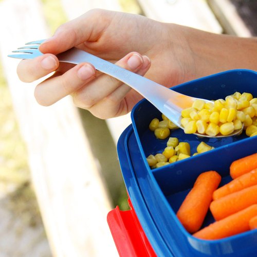 Tapirus 5 Spork Of Steel Utensils Set | Durable & Rust Proof Stainless Steel | Spoon, Fork & Knife Flatware | For Camping, Fishing, Hunting & Outdoor Activities | With Bottle Opener & Carrying Case