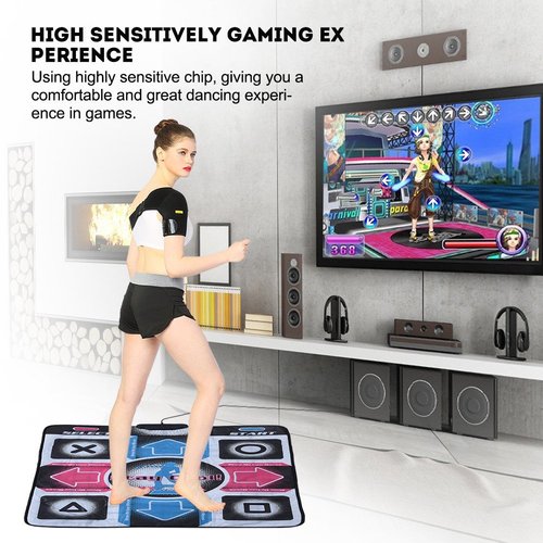 Game Dance Machine, Electronic Dance Mats Dancing Pad Yoga Mat Musical Dancing Carpet, PVC Wear Resistant USB Dance Step Mat Dancer Blanket, High Sensitivity Gaming