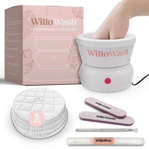 Saint Willo Electric Nail Soaking Bowl acetone proof | Acrylic Nail Remover Kit | Dip Powder Remover At Home | Acetone Soak Off Bowl | 50% faster acrylic soak off, White