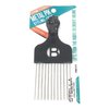 Magic Black Standard Metal Afro Hair Pick with Fist & Unbreakable Pocket Comb