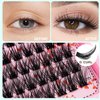 Bodermincer Lashes Clusters 10+12mm/12+14mm/14+16mm/16+18mm/10-12-14-16mm/14-16-18mm Mixed and 8-20mm to Choose Lashes Extension Kit lash Clusters Lashes Wispy Eyelash Extension （10-12-14-16mm Mixed)