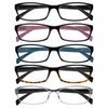 Yogo Vision Reading Glasses 5 Pairs Fashion Ladies Quality Designed Spring Hinge Readers for Women +1