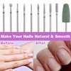 10Pcs Nail Drill Bit Nail Bits Forelectric Nail File Russian Manicure Nail Drill Bits Cuticle Remover Nail Products For Manicure Pedicure Home Salon Manicure People For Nail Tech