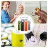 Patelai 4 Pieces Portable Pill Case Waterproof EDC Container Capsule Airtight Aluminum Pill Bottle Keychain Pill Holder Travel Pill Storage Supplements Container for Outdoor Camping