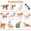 SNDAUPDAY 12PCS Mini Cat Figurines Toy Set, Plastic Cat Figures Playset, Hand Painted Realistic Kitten Toys, Cake Toppers Easter Eggs Christmas Birthday Gift for Kids Toddlers