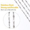 Hidden Hollow Beads Stainless Steel Chain Women's Lanyard, Stronger, Made in USA Teacher ID Badge Card Holder Keys - Stainless Steel - Non Breakaway