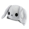 TeeTurtle - The Original Reversible Bunny Plushie - White + Gray - Cute Sensory Fidget Stuffed Animals That Show Your Mood