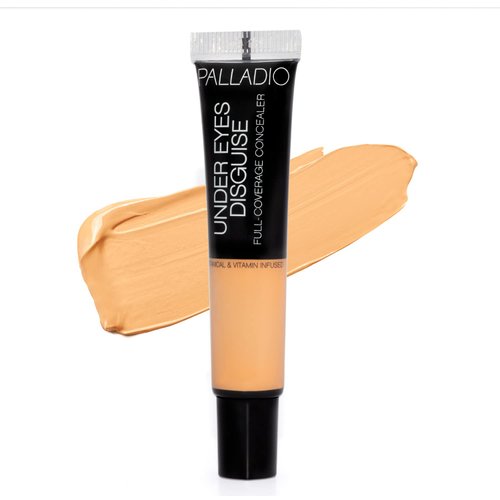 Palladio Under Eyes Disguise Full Coverage Concealer, Lemonade, 0.35 oz, Creamy Face and Eye Concealer, Evens Skin Tone, Conceals Blemishes, Dark Circles and Fine Lines, Use with Concealer Brush