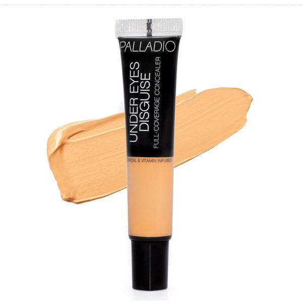 Palladio Under Eyes Disguise Full Coverage Concealer, Lemonade, 0.35 oz, Creamy Face and Eye Concealer, Evens Skin Tone, Conceals Blemishes, Dark Circles and Fine Lines, Use with Concealer Brush