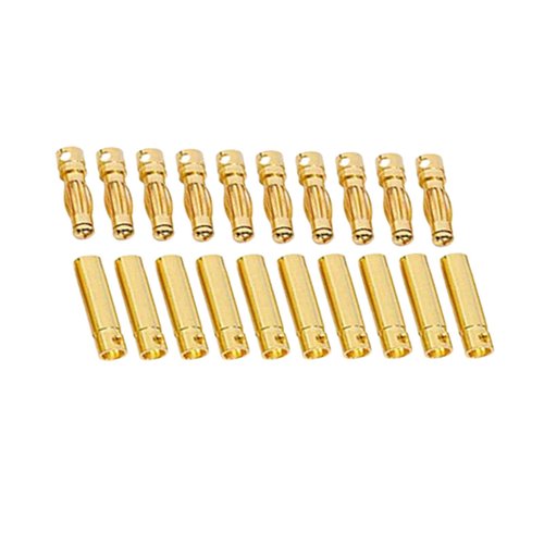 skrnrhrery Banana Bullet Connector Male Female Plug, Compatible with RC Car Boat Drone Battery ESC Motor Battery Equipment Motor Parts (4.0mm) 10 Pairs