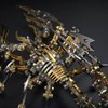 3D Metal Puzzles for Adults, Scorpion 3D Metal Model Kits for Adults/Teens, 454PCS Mechanical Assembly Models 3D Metal Puzzle Ornaments (Gold)