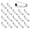 Teaaha 120PCS Pins Backs Safety Clasp, Locking Pins Backs Silver Brooch Clasp Pins, Bar Jewelry Pins, Safety Catch Brooch Badge Bar Pins for Crafts DIY Jewelry Bar Pin Backs (25mm)