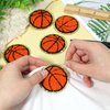 12 Pack Basketball Patch Gold Edges Chenille Patches Basketball Patches Iron On and Sew On Applique Sports Embroidered Patches Badge for Clothes Jeans Jacket Hat Dress Backpacks DIY Clothing Repair
